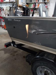 2016 Lund 1600 Alaskan Tiller w/ Mercury 60 4-stroke (646 hours), bunk trailer