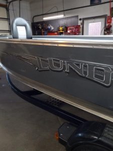 2016 Lund 1600 Alaskan Tiller w/ Mercury 60 4-stroke (646 hours), bunk trailer