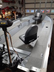 2016 Lund 1600 Alaskan Tiller w/ Mercury 60 4-stroke (646 hours), bunk trailer