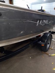 2014 Lund 1600 Tiller w/ Mercury 60 4-stroke (1229 hours), bunk trailer