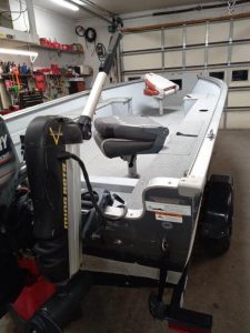 2014 Lund 1600 Tiller w/ Mercury 60 4-stroke (1229 hours), bunk trailer